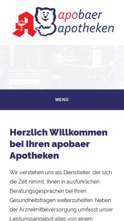Vorschau der mobilen Webseite www.apobaer.de, Bären Apotheken & Storchen Apotheke