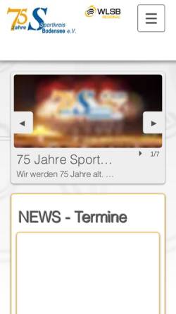 Vorschau der mobilen Webseite www.sportkreis-bodensee.de, Sportkreis Bodensee