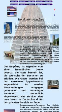 Vorschau der mobilen Webseite www.hotelturm-augsburg.de, Hotelturm Augsburg