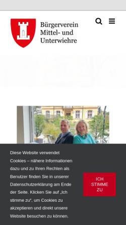 Vorschau der mobilen Webseite www.buergerverein-wiehre.de, Bürgerverein Mittel- und Unterwiehre e.V.