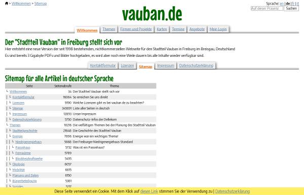 Vorschau von www.vauban.de, Vauban