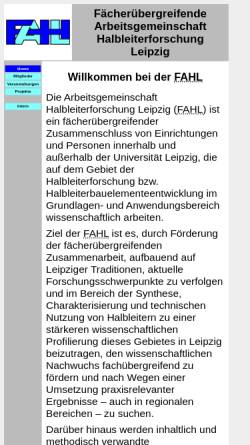 Vorschau der mobilen Webseite www.uni-leipzig.de, Fächerübergreifende Arbeitsgemeinschaft Halbleiterforschung Leipzig (FAHL)