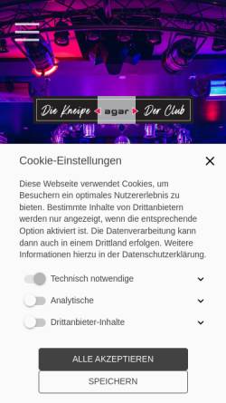 Vorschau der mobilen Webseite www.agar-disco.de, Agar
