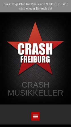 Vorschau der mobilen Webseite www.crash-musikkeller.de, Crash