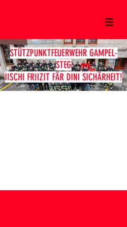 Vorschau der mobilen Webseite www.feuerwehr-gampel.ch, Feuerwehr Gampel-Steg