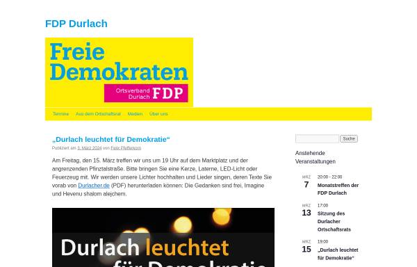 Vorschau von www.fdp-durlach.de, FDP Durlach