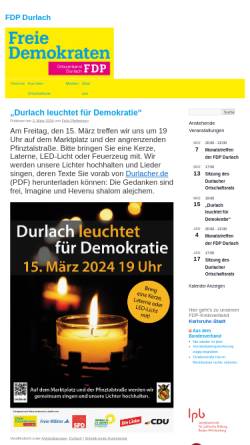 Vorschau der mobilen Webseite www.fdp-durlach.de, FDP Durlach