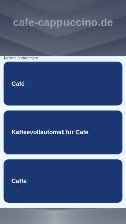 Vorschau der mobilen Webseite www.cafe-cappuccino.de, Cafe Cappuccino