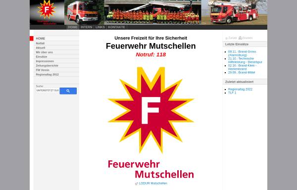 Vorschau von www.feuerwehr-mutschellen.ch, Feuerwehr Mutschellen