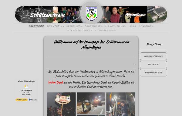 Vorschau von www.sv-allmendingen.de, Schützenverein Allmendingen e. V.