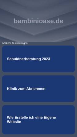 Vorschau der mobilen Webseite www.bambinioase.de, Bambini Oase