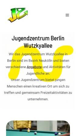 Vorschau der mobilen Webseite www.wutzkyallee.de, JuKuZ und ASP Wutzkyallee