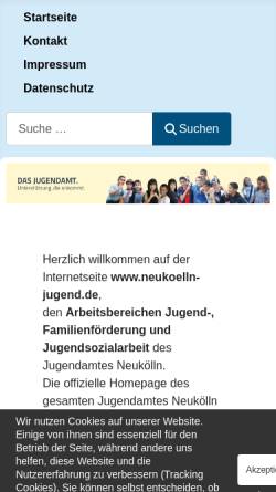 Vorschau der mobilen Webseite www.neukoelln-jugend.de, Multimediaprojekt Neukölln für Kinder und Jugendliche