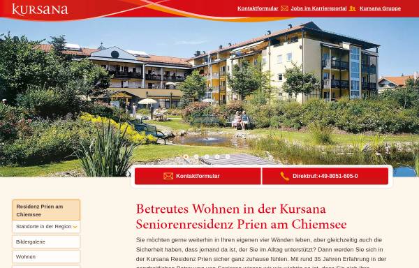 Vorschau von www.kursana.de, Chiemsee-Residenz