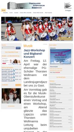 Vorschau der mobilen Webseite www.pg-biberach.de, Pestalozzi-Gymnasium Biberach