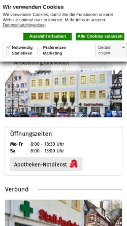 Vorschau der mobilen Webseite www.stadt-apotheke-biberach.de, Stadt Apotheke