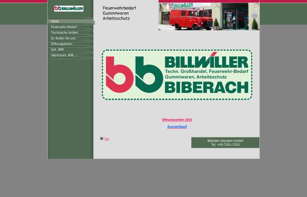 Vorschau von www.billwiller.de, Billwiller Handels-GmbH