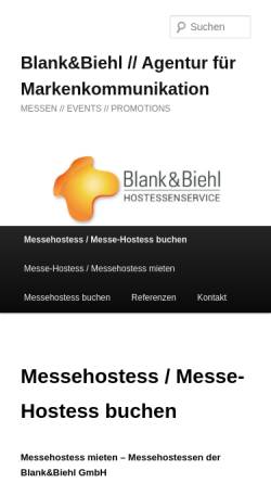 Vorschau der mobilen Webseite www.messe-hostess.de, The Event & Marketing Company