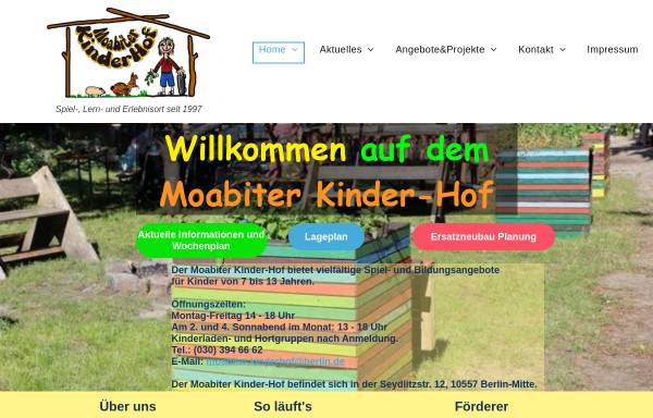 Vorschau von moabiterkinderhof.de, Moabiter Kinder-Hof