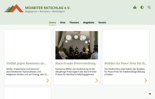 Vorschau von www.moabiter-ratschlag.de, Moabiter Ratschlag