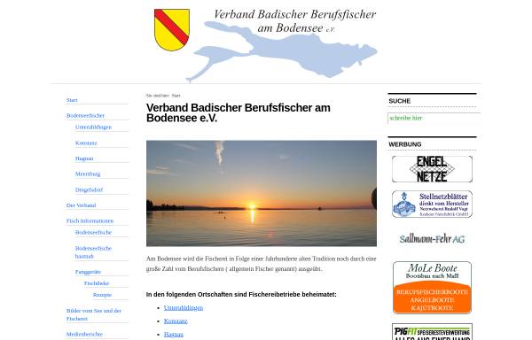 Vorschau von www.bodensee-fischer.de, Verband badischer Berufsfischer am Bodensee e.V.
