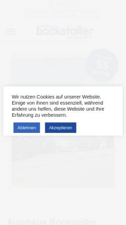 Vorschau der mobilen Webseite autohaus-bockstaller.de, Peugeot Autohaus Bockstaller