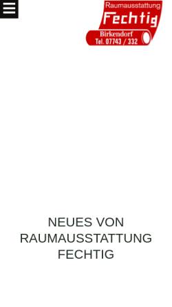 Vorschau der mobilen Webseite www.raumausstattung-fechtig.de, Raumausstattung Fechtig