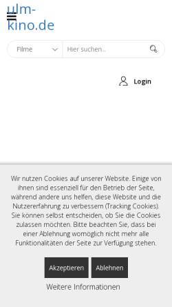 Vorschau der mobilen Webseite www.ulm-kino.de, Kinoverzeichnis Ulm