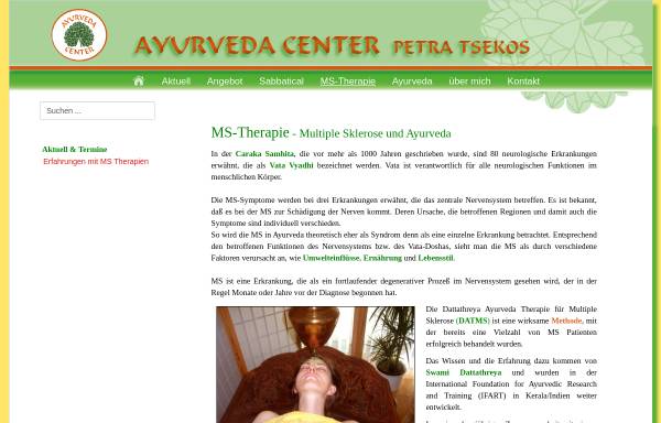Vorschau von www.ms-ayurvedabehandlung.de, Multiple Sklerose Ayurveda-Behandlung