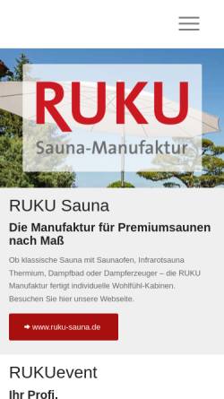 Vorschau der mobilen Webseite www.ruku.de, Ruku-Haustüren