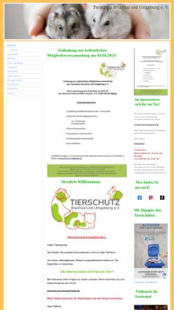 Vorschau der mobilen Webseite www.tierheim-bruchsal.de, Tierschutz Bruchsal und Umgebung e. V.