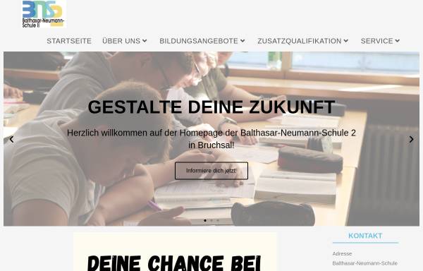 Vorschau von www.bns2.de, Balthasar Neumann Schule II in Bruchsal