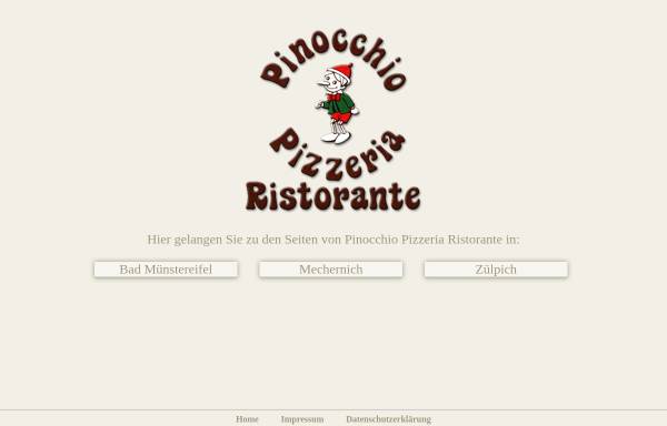 Vorschau von www.pinocchio.de, Ristorante Pizzeria Pinocchio