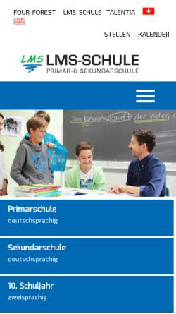 Vorschau der mobilen Webseite www.lms-schule.ch, LMS-Schule Luzern