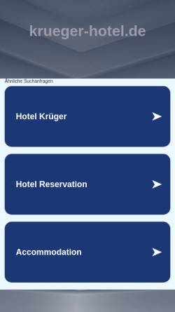 Vorschau der mobilen Webseite www.krueger-hotel.de, Krügers Gasthaus