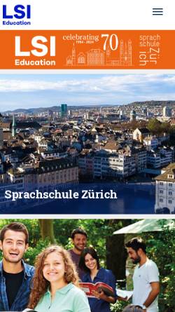 Vorschau der mobilen Webseite www.lsizh.ch, Language Studies International LSI