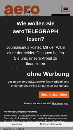 Vorschau der mobilen Webseite www.austrianaviation.net, Austrian Aviation Net