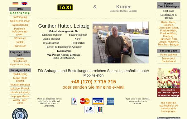 Vorschau von taxi-hutter.de, Taxibetrieb & Kurierdienst Günther Hutter