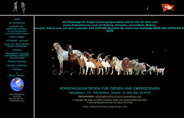 Vorschau von www.zwergziegen.ch, Forschungsstation für Zwergziegen und Ziegen