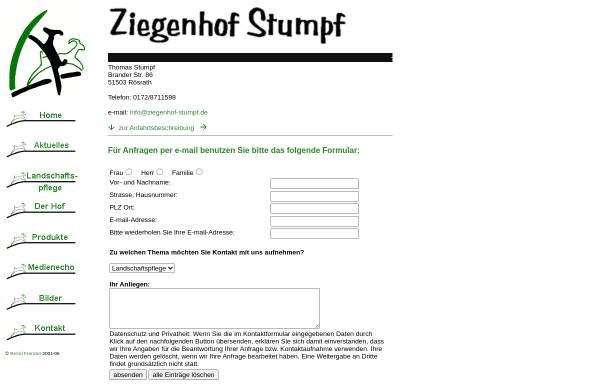 Vorschau von www.ziegenhof-stumpf.de, Ziegenhof Stumpf
