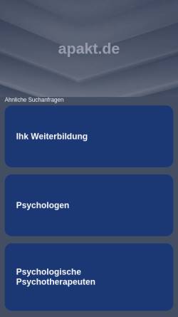 Vorschau der mobilen Webseite www.apakt.de, Apakt Hamburg GbR