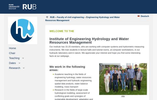 Lehrstuhl für Hydrologie, Wasserwirtschaft und Umwelttechnik