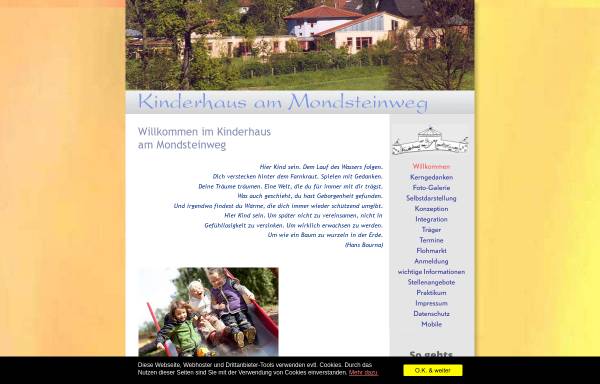 Vorschau von www.mondsteinweg.de, Kinderhaus am Mondsteinweg