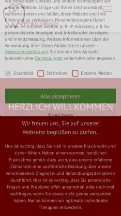 Vorschau der mobilen Webseite www.zahnarztpraxis-grossraeschen.de, Zahnärztin Heike Fillinger