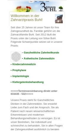 Vorschau der mobilen Webseite www.zahnarztpraxis-buhl.de, Zahnarztpraxis Buhl