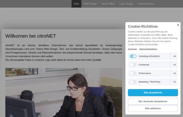 Vorschau von www.citronet.de, citroNET Web Design & Home Office Company
