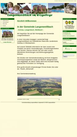 Vorschau der mobilen Webseite www.langenweissbach.de, Gemeinde Langenweißbach
