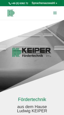 Vorschau der mobilen Webseite www.ludwigkeiper.de, Ludwig Keiper GmbH & Co. KG