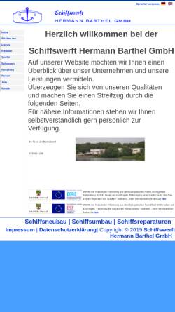 Vorschau der mobilen Webseite www.barthel-werft.de, Barthel Werft GmbH