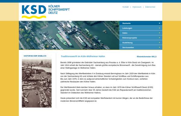 Vorschau von www.ksd-koeln.de, Kölner Schiffswerft Deutz